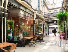 A Victorian arcade with places to eat, drink and shop.