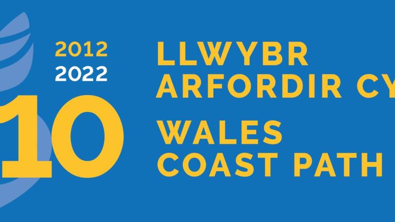 Wales Coast Path 10 year anniversary banner