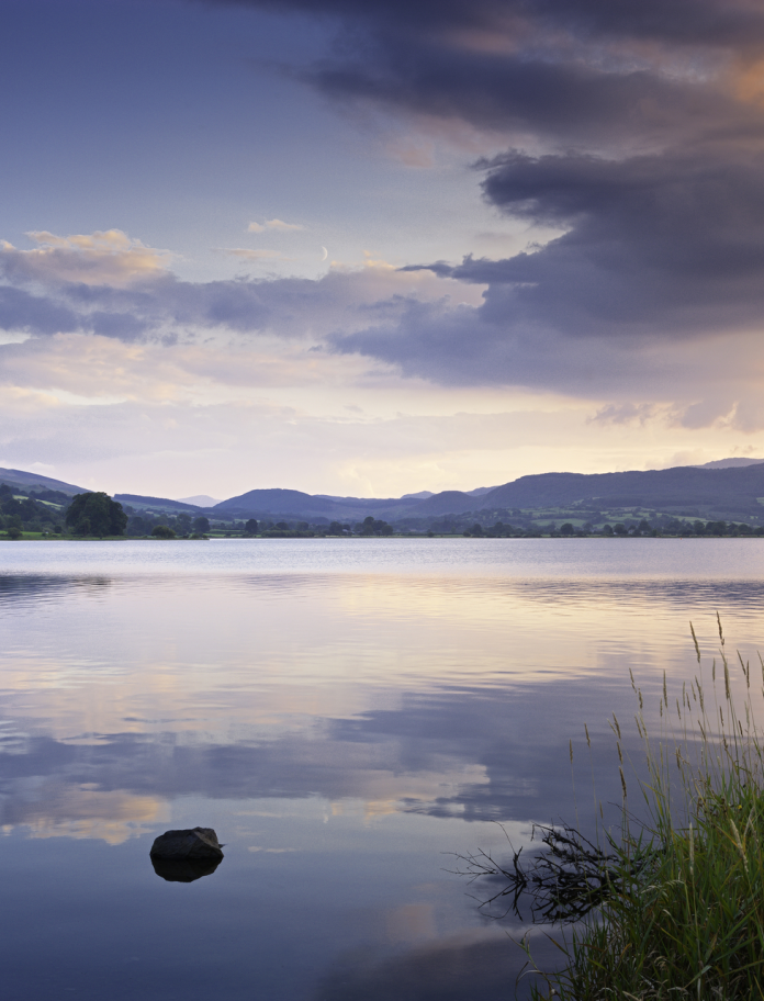 Llyn Tegid at sunset, Bala, North Wales.