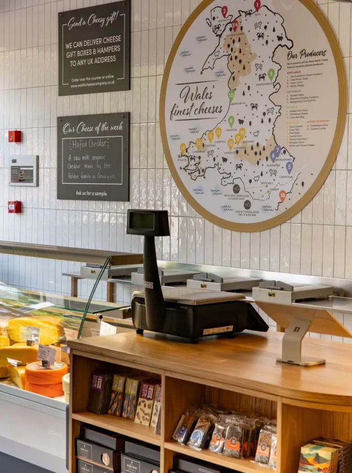 Cheese fridge and counter display