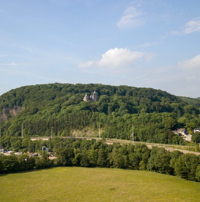 View of Castell Coch from the A470 road.