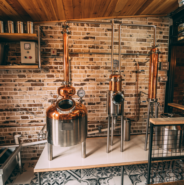 One of the displays at In The Welsh Wind brewery.