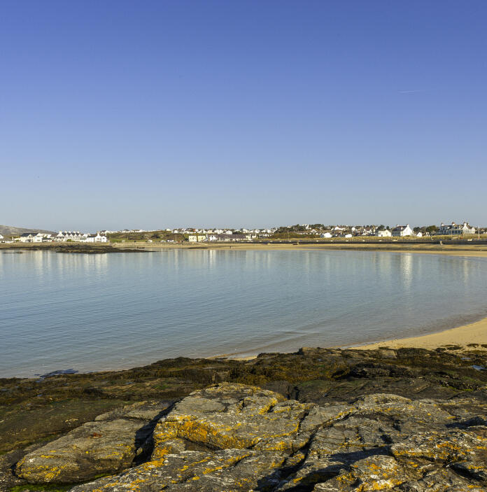 View of Trearddur Bay beach, Holy Island, Anglesey.