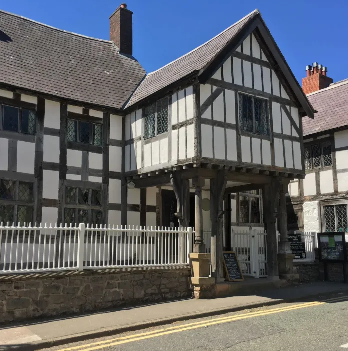 External view of a historic medieval house.