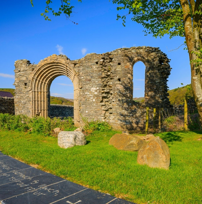 Ruins of an abbey.