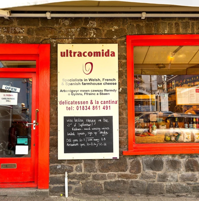 Shop front of a delicatessen.