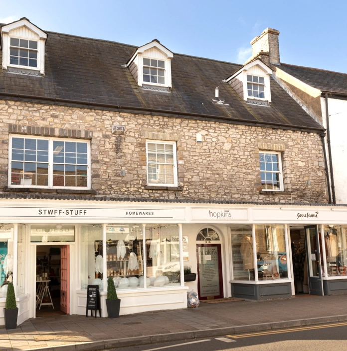 A gift and homeware shop on a high street.