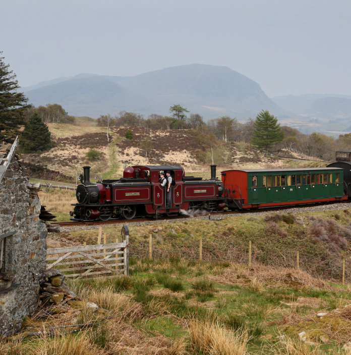 Ffestiniog Railway train at Dduallt.