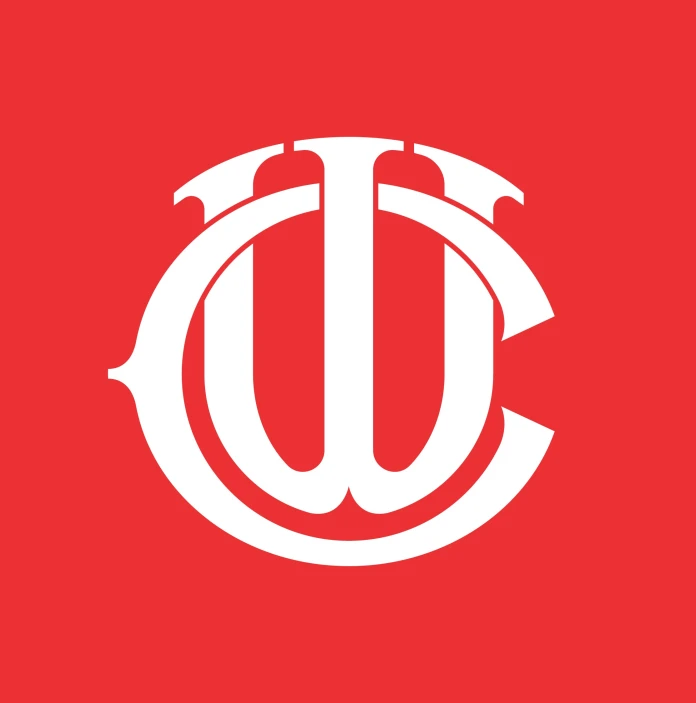 A logo of a letter C and W interconnected.