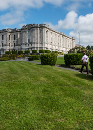 The National Library of Wales from the outside.
