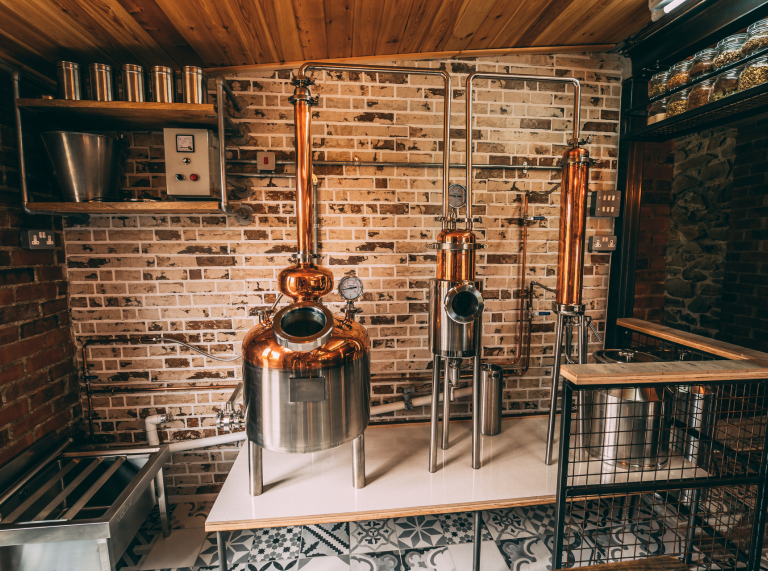 One of the displays at In The Welsh Wind brewery.