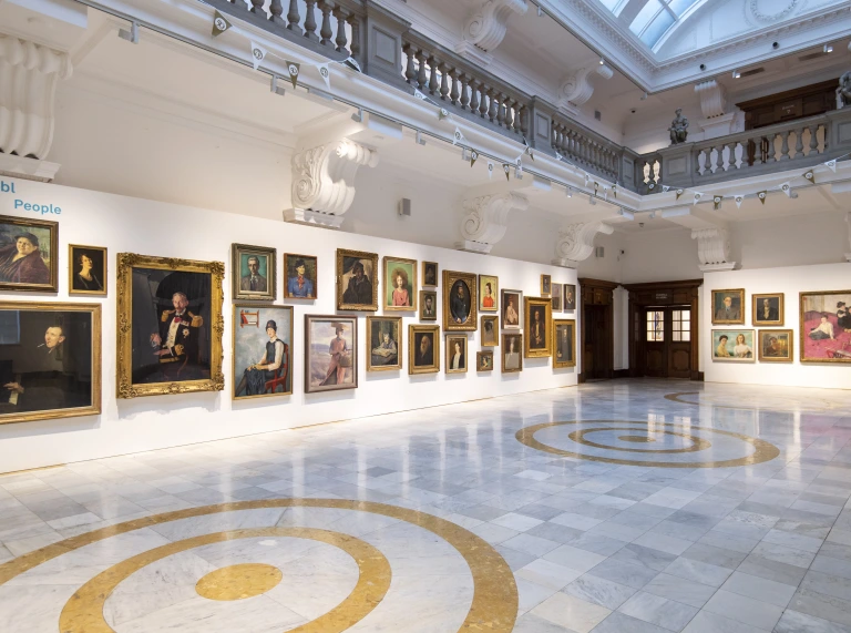 Inside the atrium of the Glynn Vivian Art Gallery