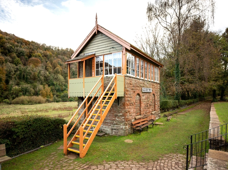 An former train station signal house.