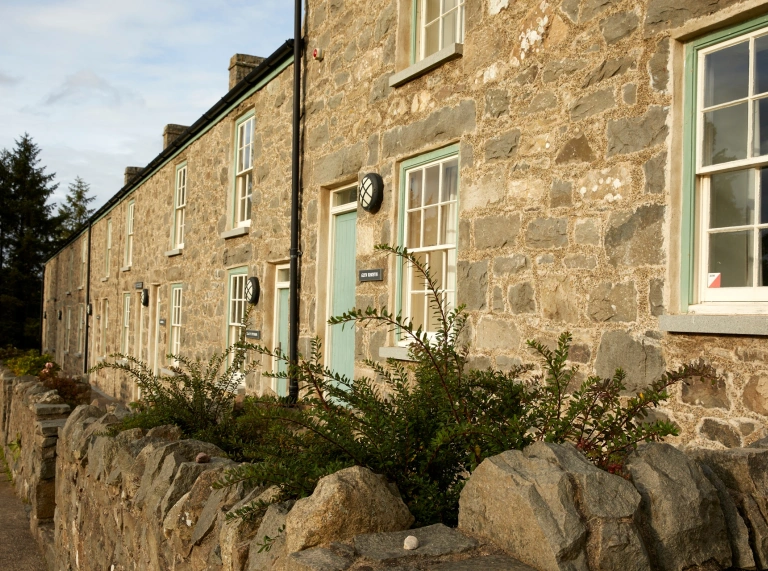 A row of terraced houses in a Heritage Culture Centre