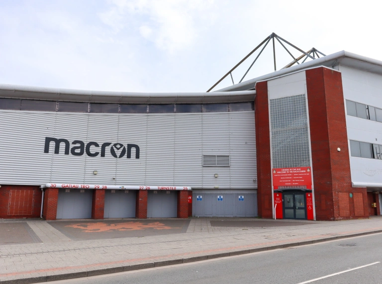 External shot of a football ground.