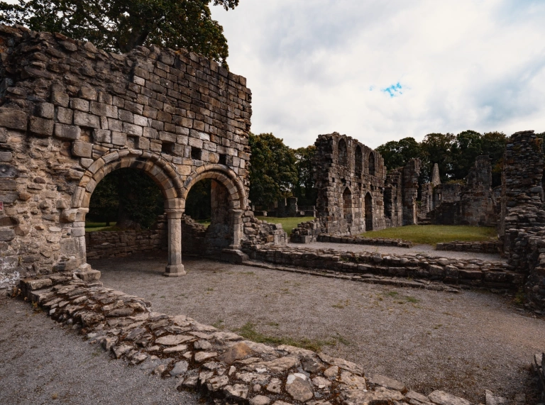 Ruins of an abbey.