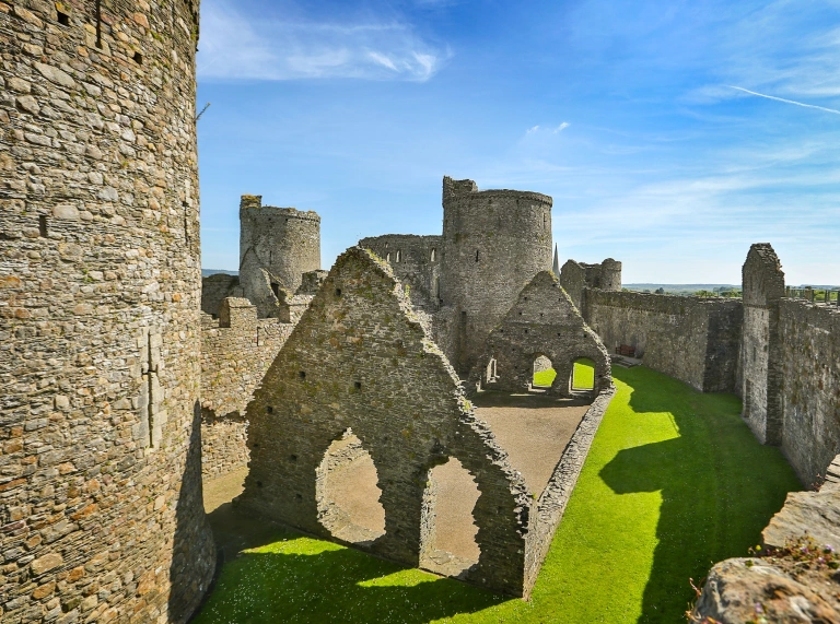Remains of a castle within the castle walls.