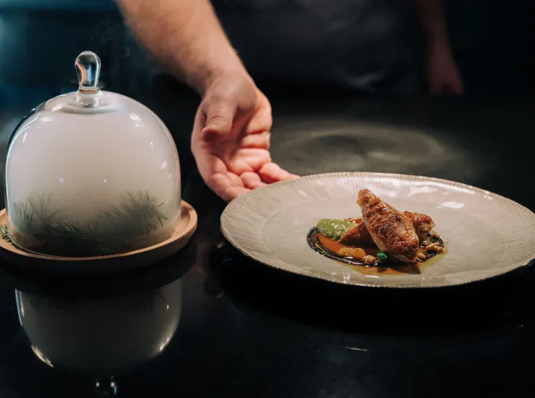 A dish about to be served at Beach House Restaurant