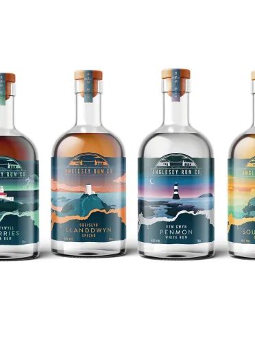 Bottles of rum,
