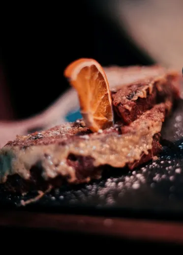 Close up of Bara Brith pudding.