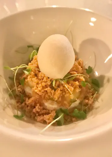 A close up shot of a dish at Sosban and the Old Butchers.
