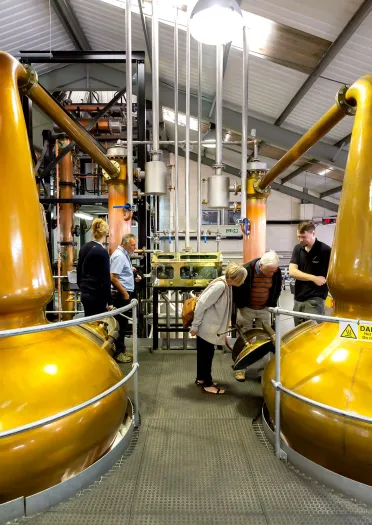 Group tour of the Vats at Penderyn Distillery.