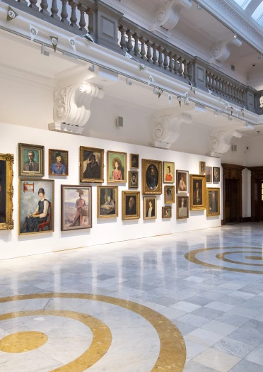 Inside the atrium of the Glynn Vivian Art Gallery