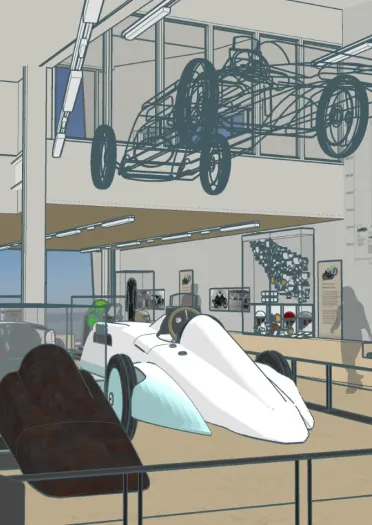 Artistic impression of a Land Speed Museum.