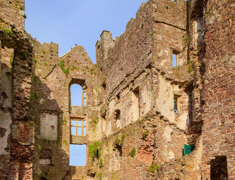 Ruins of a castle on a sunny day.