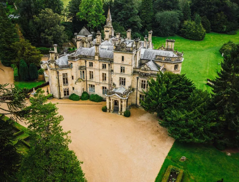 Drone Image of Pale Hall.