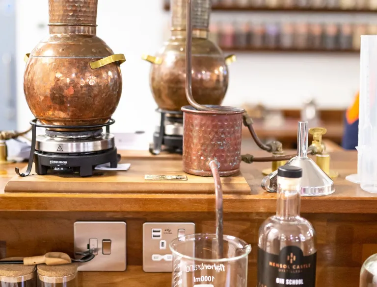 A gin making station at a distillery.