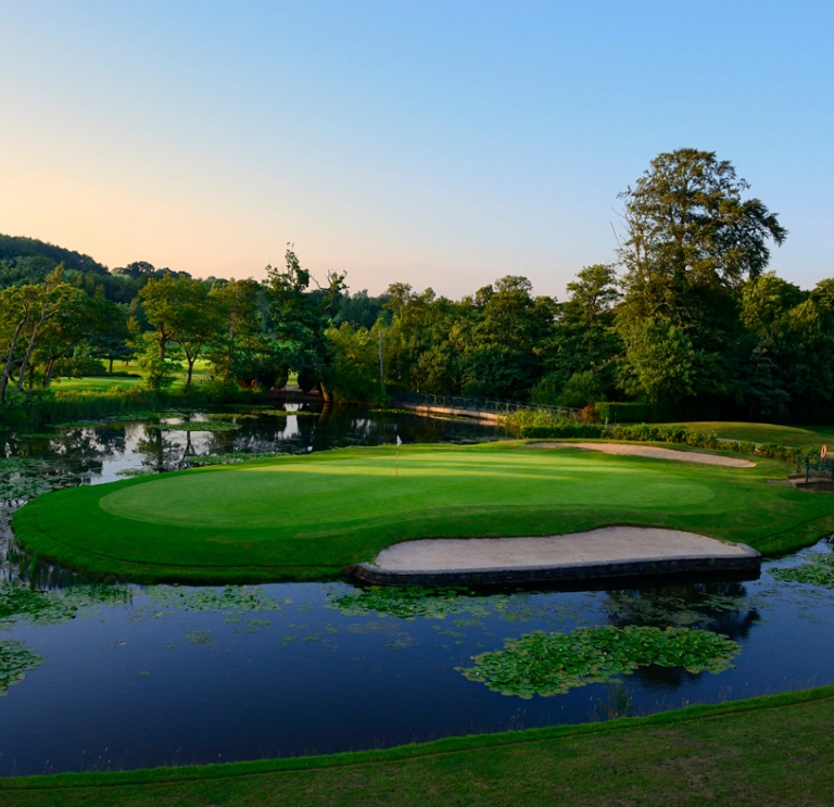 A green on the Vale Resort golf course