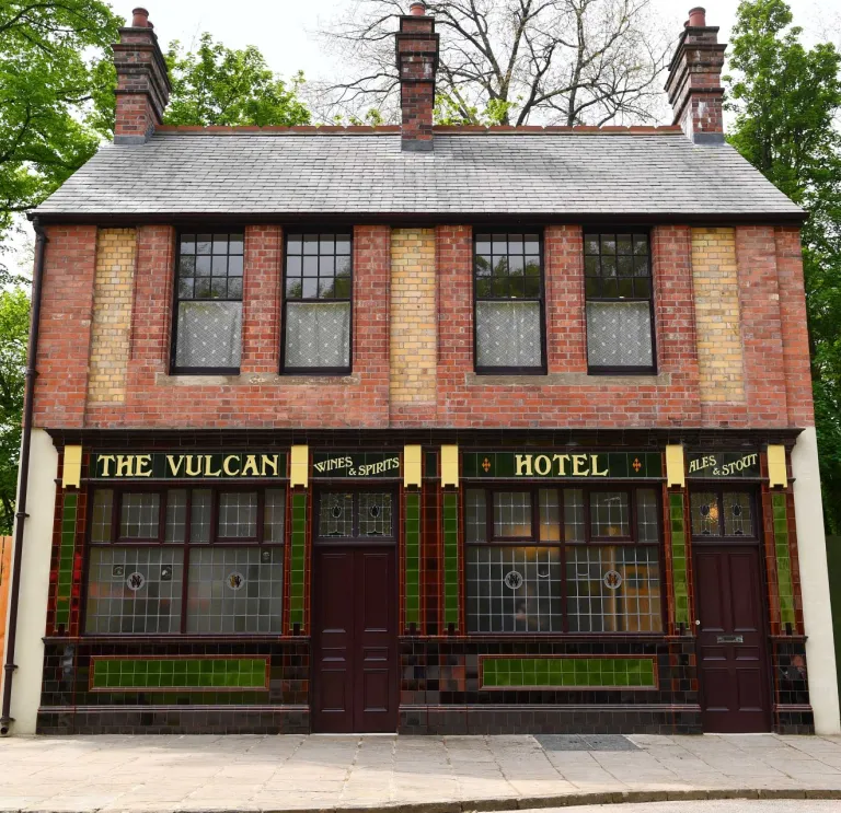 An historic public house at a museum.