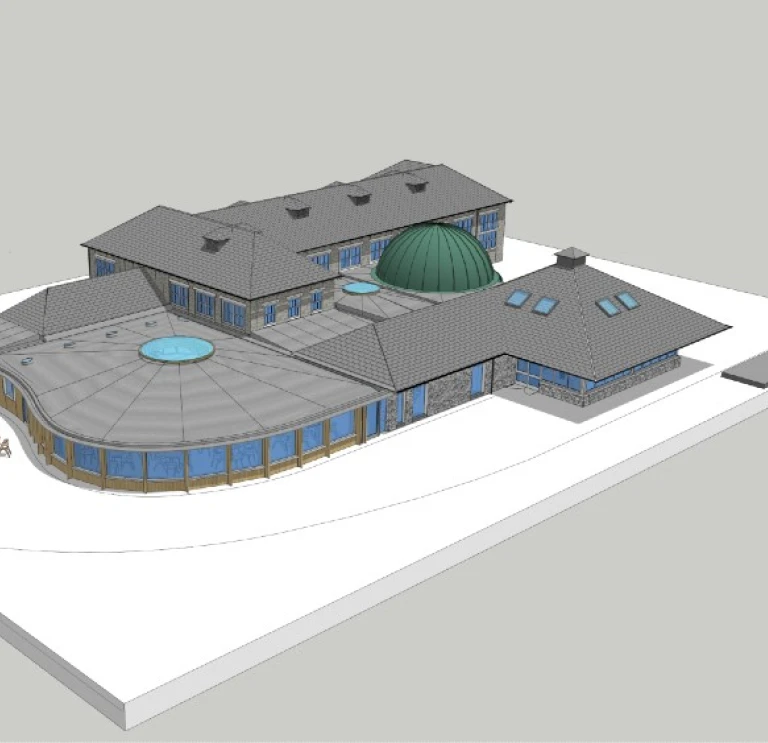 Artistic impression of a new visitor centre.