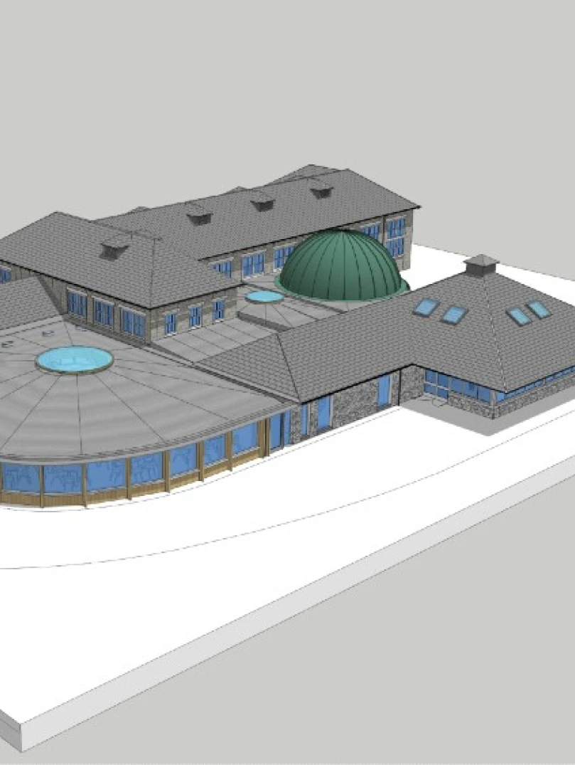 Artistic impression of a new visitor centre.