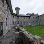 stone court yard of goal.