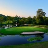 A green on the Vale Resort golf course