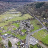 Tintern Abbey from above.