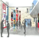 Artist impression of a new football museum.
