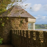 Views of the estuary from a castle wall.