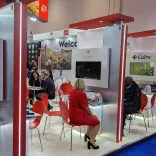 A stand at a travel trade fair.