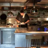 Chef cooking an Ynyshir restaurant.