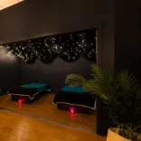 Two massage beds in a luxury spa.